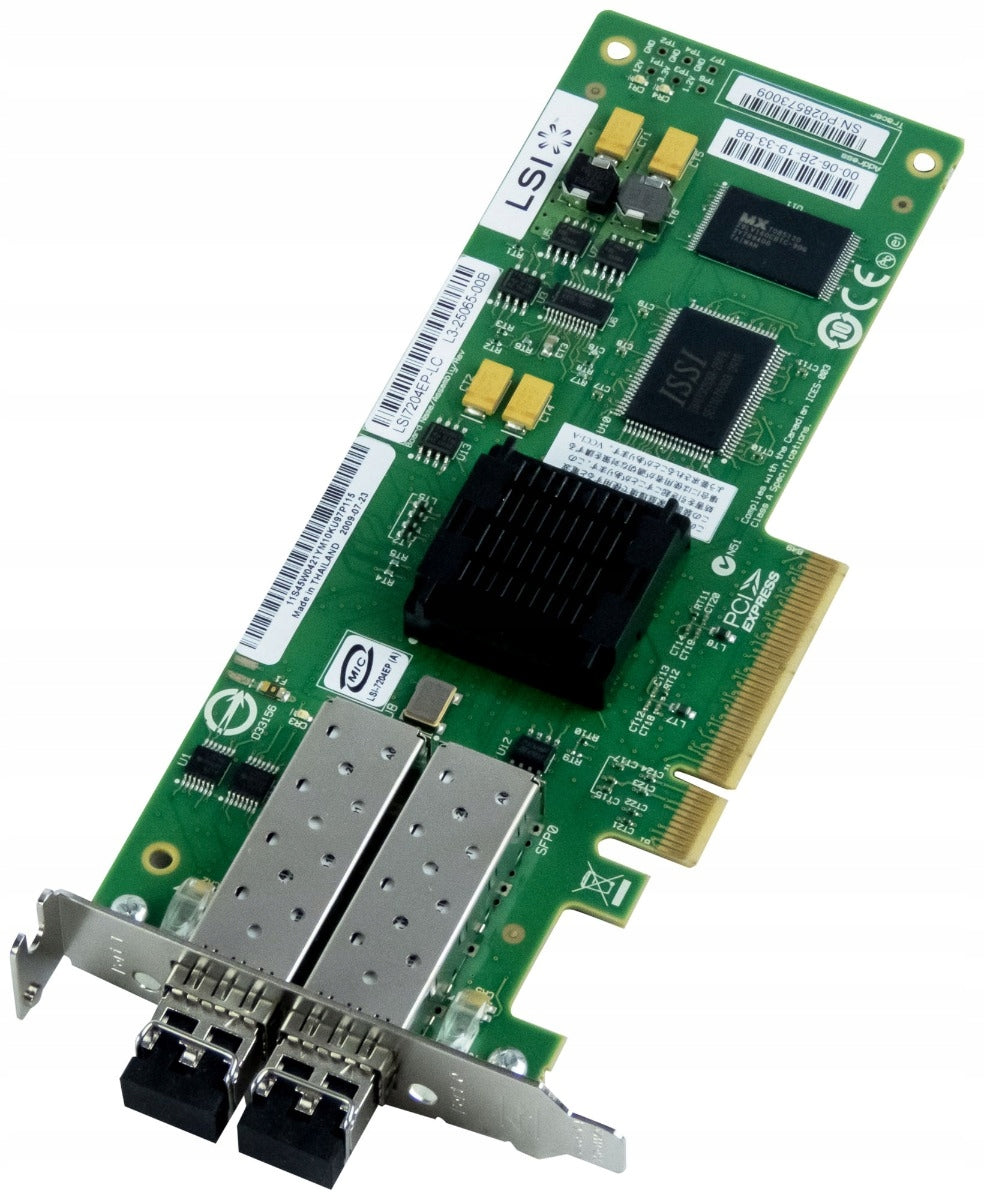 LSI LSI7204EP-LC L3-25065-00B 2x FIBRE CHANNEL 4Gb/s PCIE LP Manufacturer LSI