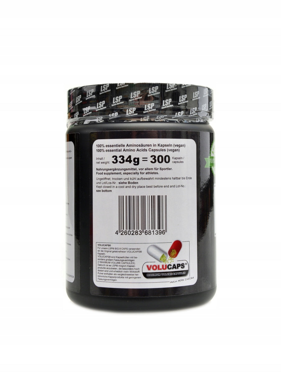 LSP nutrition BIG 8 essential amino 300 kapslí Expiration date at least six months from the date of purchase