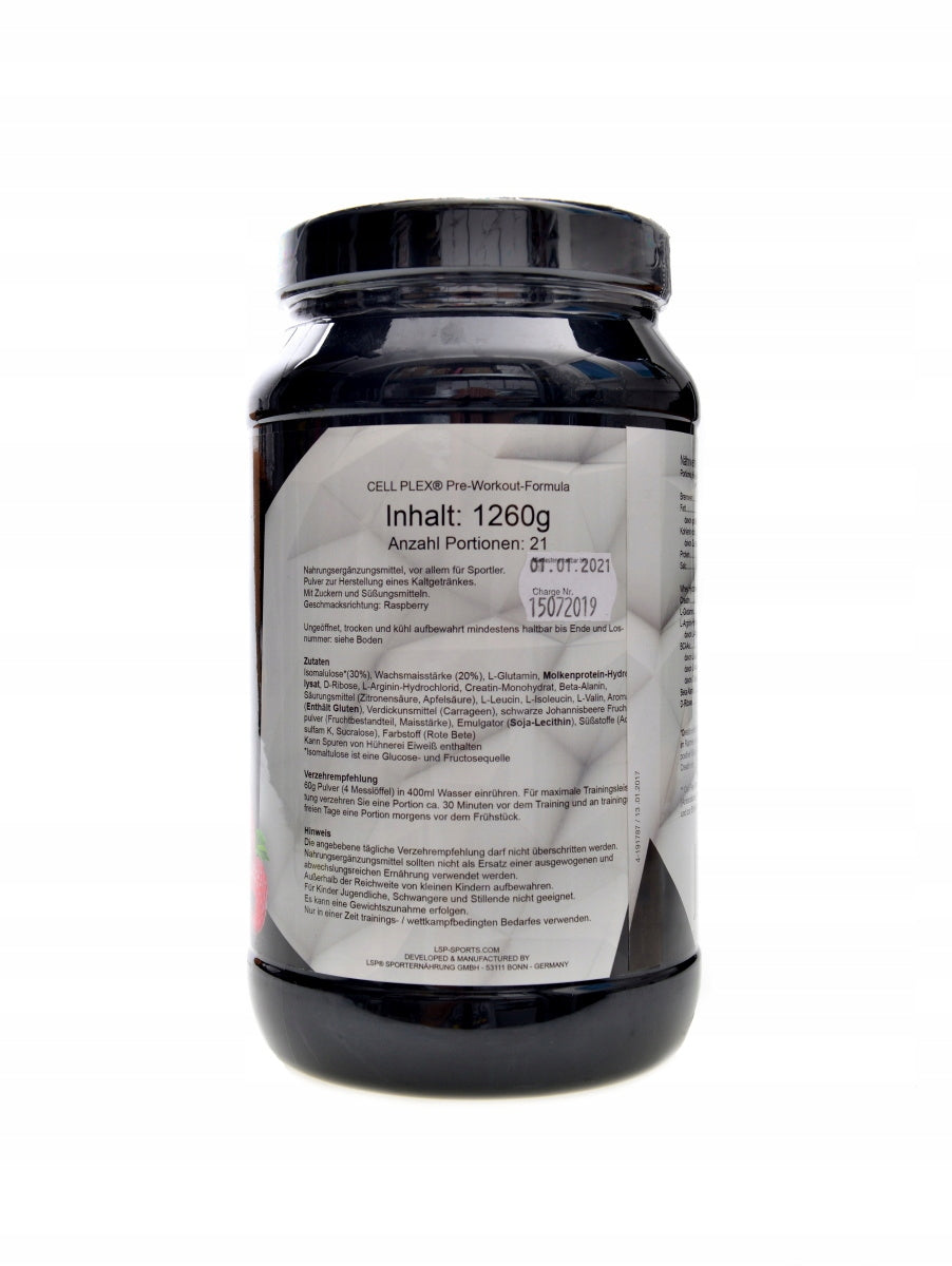 LSP nutrition Cell Plex pre-workout formula 1260 g Expiration date at least six months from the date of purchase