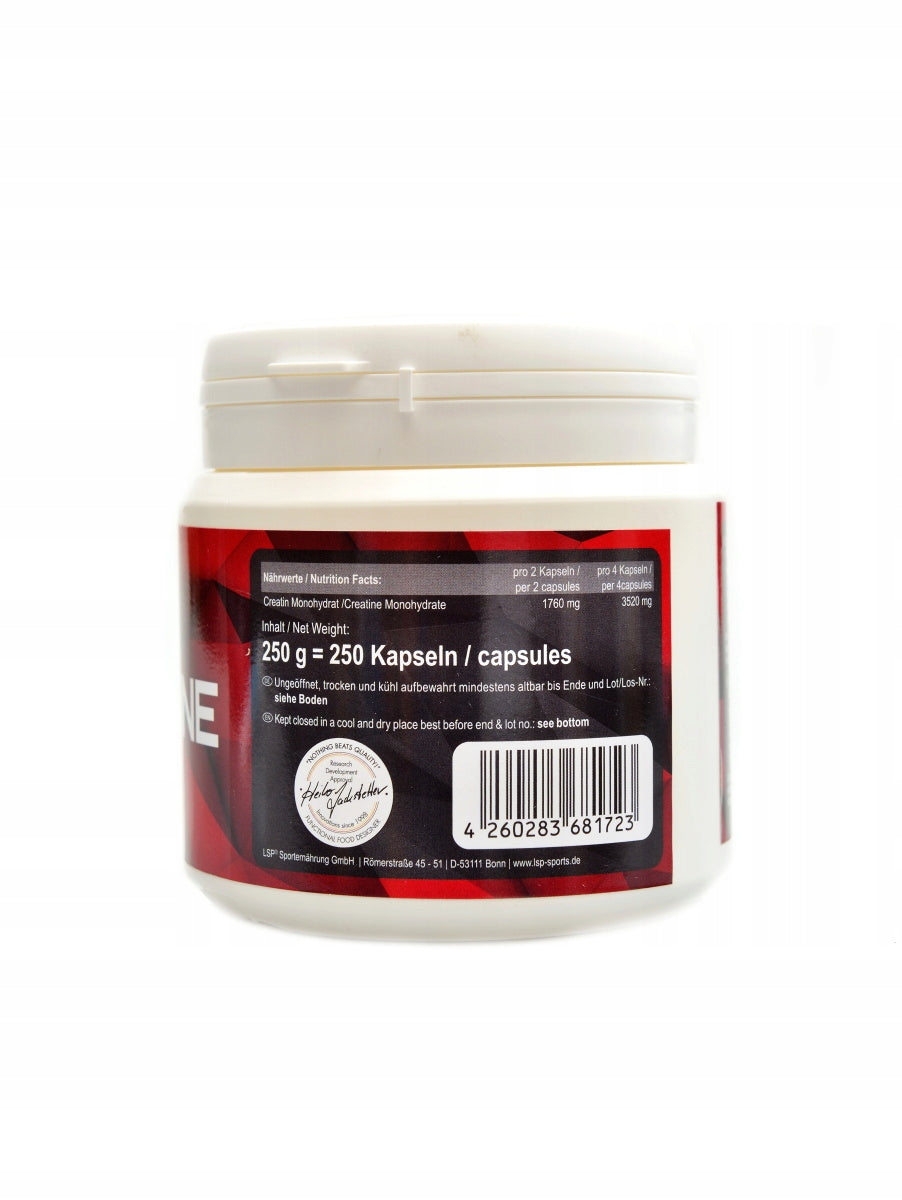 LSP nutrition Creatine caps 250 kapslí Expiration date at least six months from the date of purchase