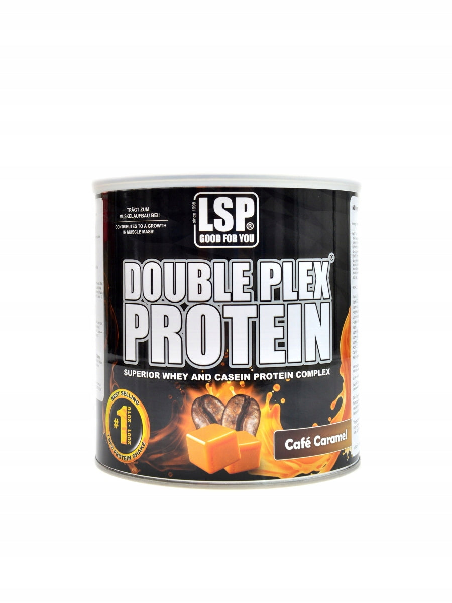 LSP nutrition Double Plex 80% whey / casein protein 750 g káva karamel