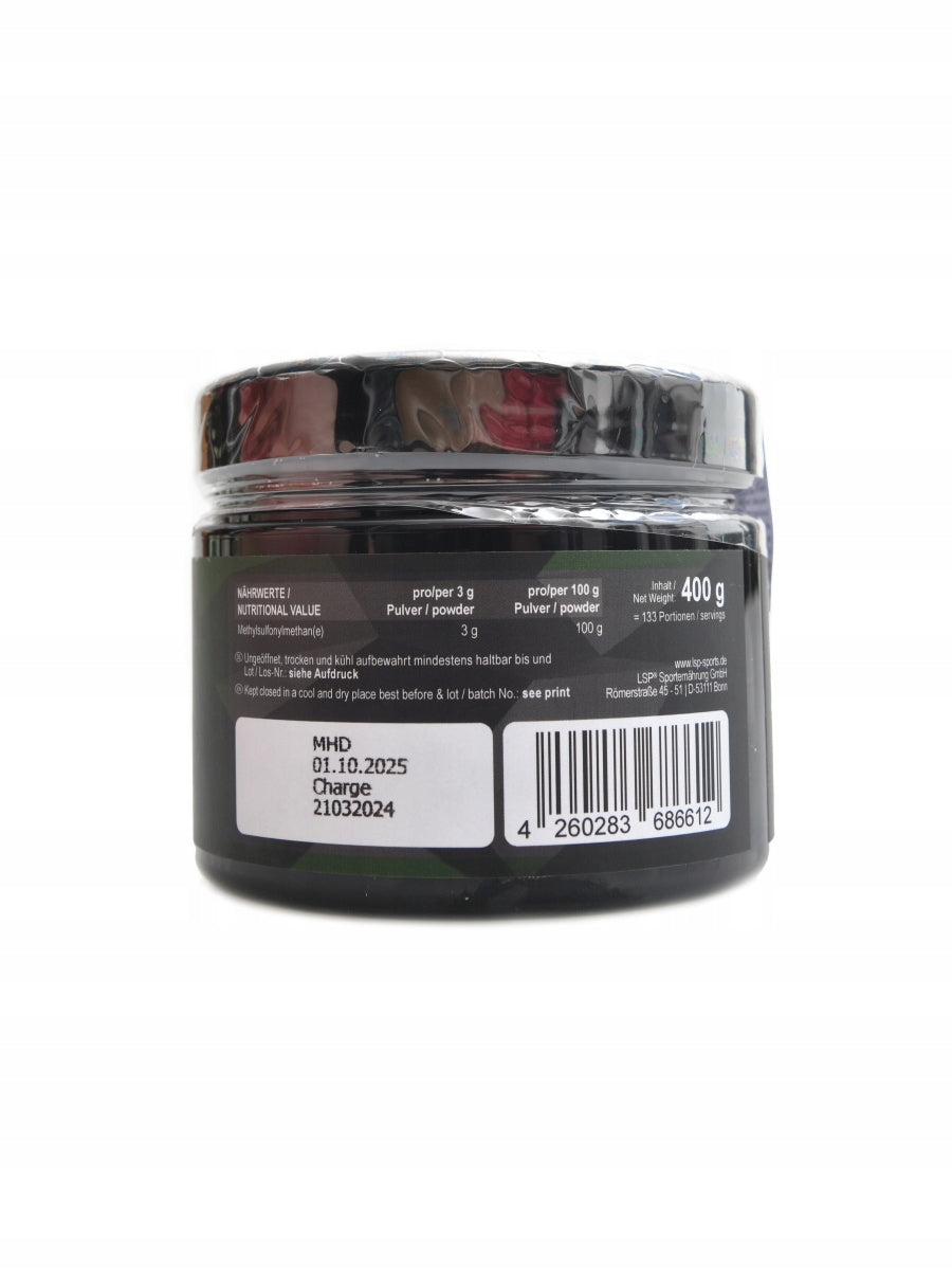 LSP nutrition MSM 400 g 100% pure organic sulfur Packaging status original