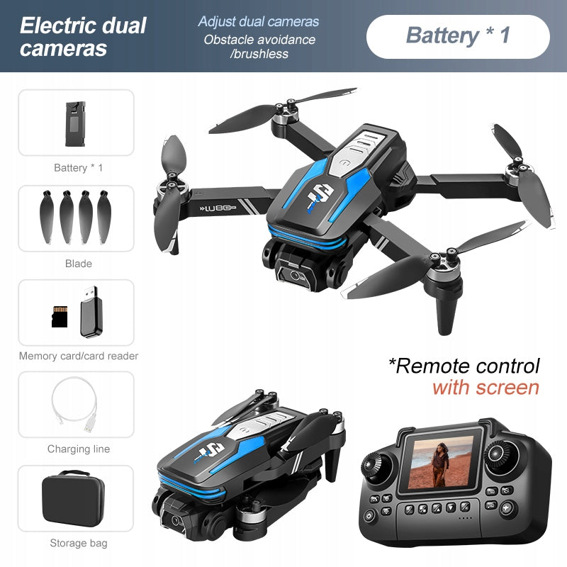 LU80 Screen Remote Drone: 4-Way Obstacle Avoidance & Dual Cameras