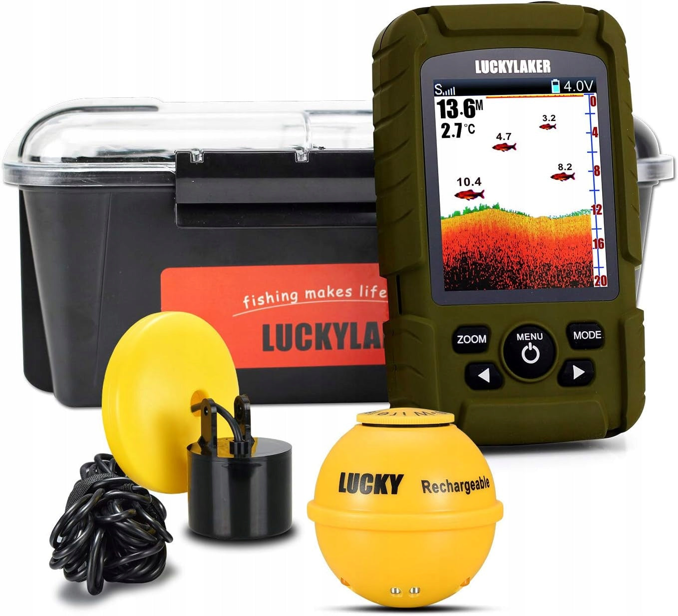 LUCKY Y2020-CLA echo sounder wireless fish detector sonar new