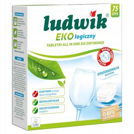 LUDWIK DISHWASHER TABLETS ECO 75 PCS ALL IN ONE ECO-FRIENDLY