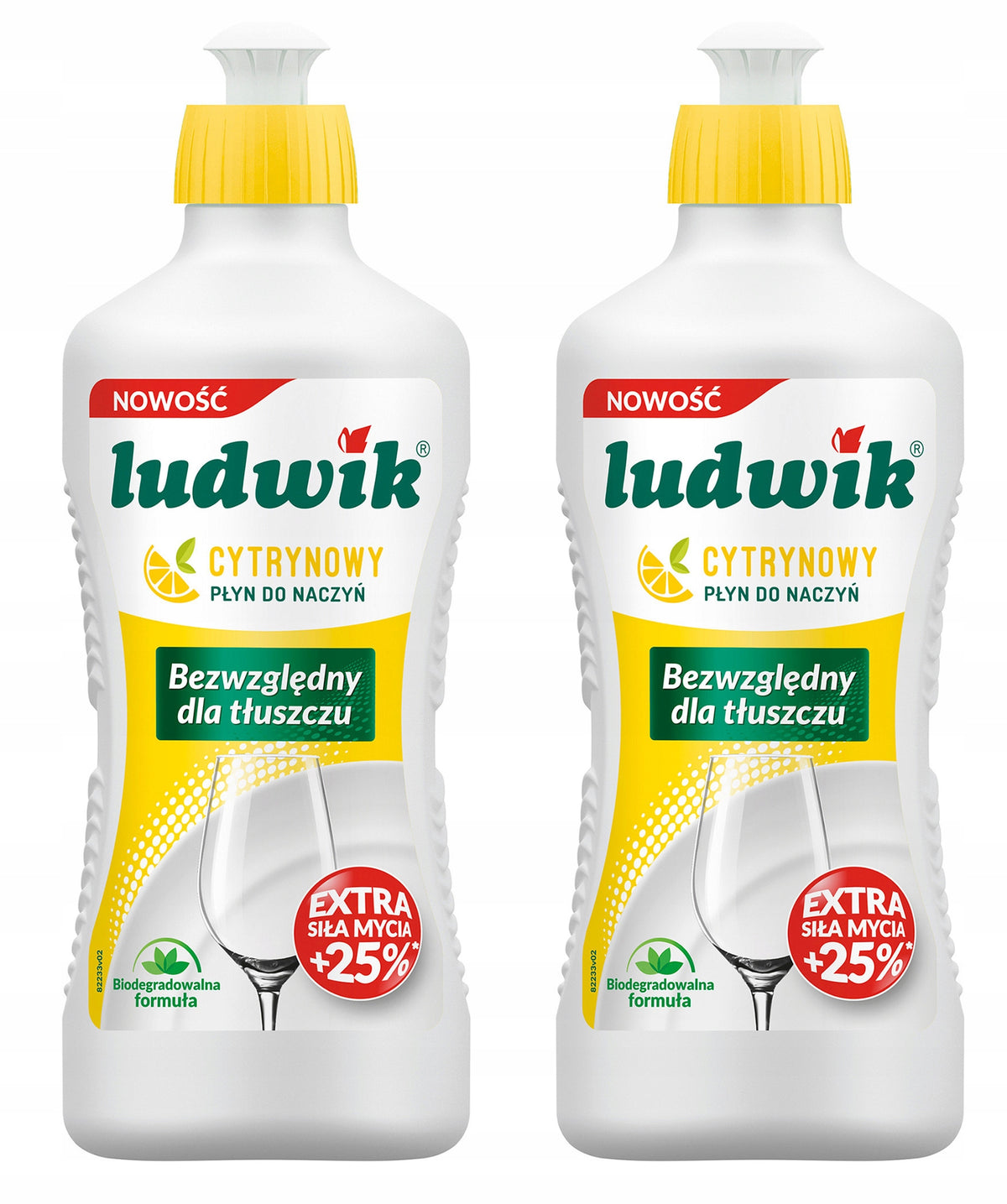 LUDWIK DISHWASHING LIQUID LEMON 2x450g