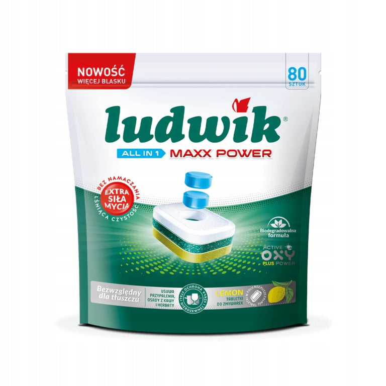 LUDWIK Dishwasher tablets MAXX POWER LEMON 80pcs