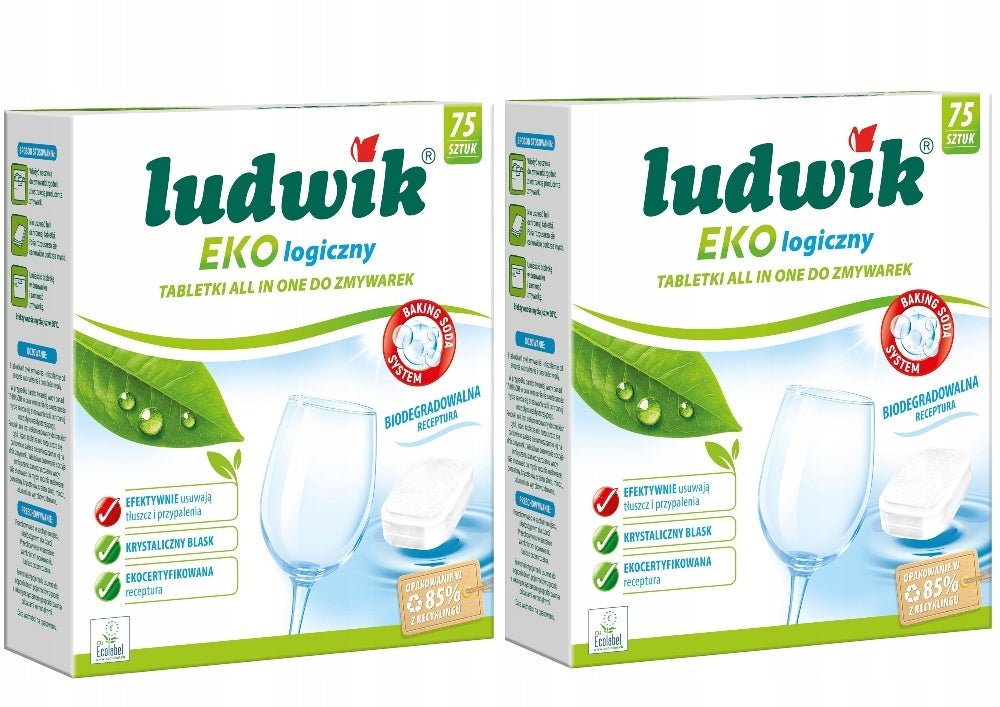 LUDWIK Organic Dishwasher Tablets All in One 150pcs.