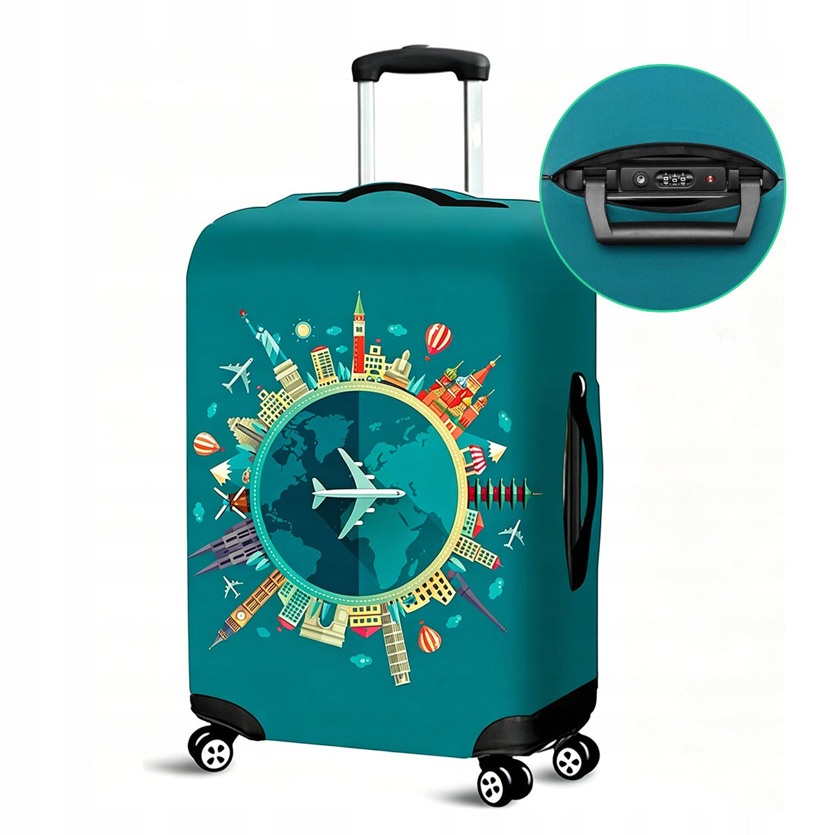 LUGGAGE COVER/DUST COVER (FOR LUGGAGE 25-28 INCHES) - GREEN