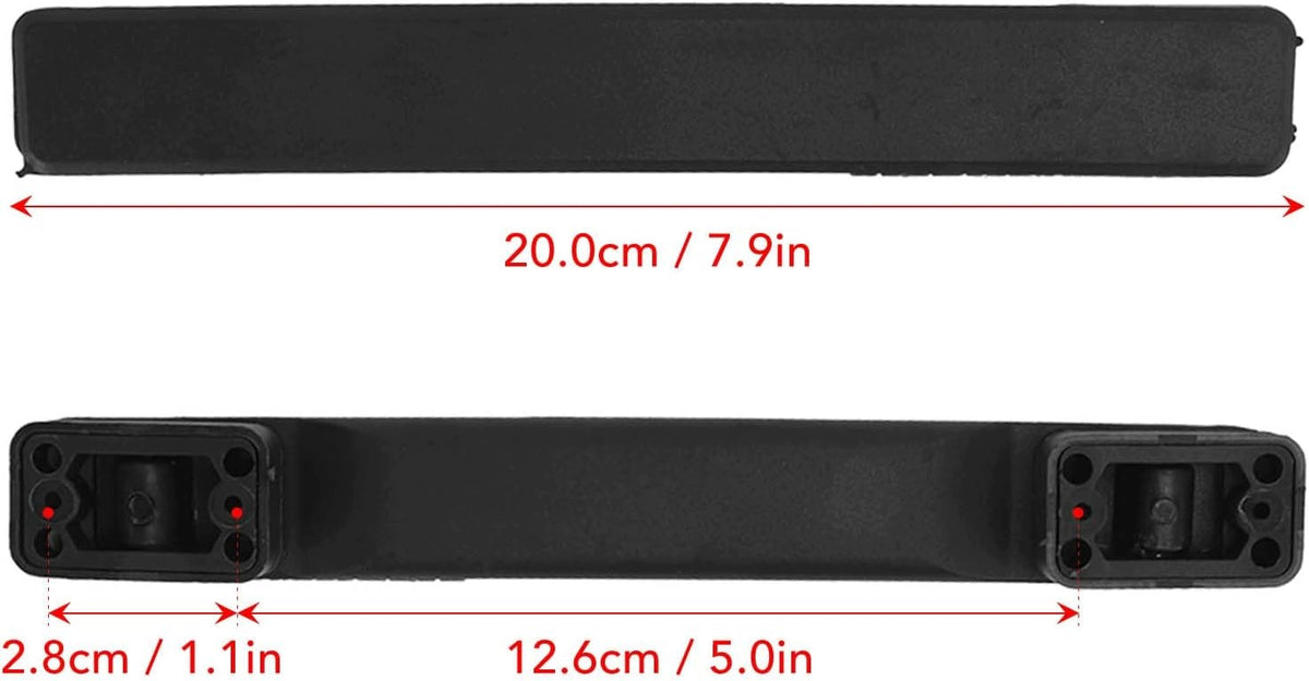 LUGGAGE HANDLE PLASTIC SUITCASE HANDLE 20 CM REPLACEMENT Color transparent