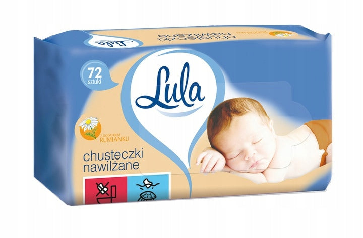 LULA Baby Moisturized Wipes with Chamomile 72 Pieces