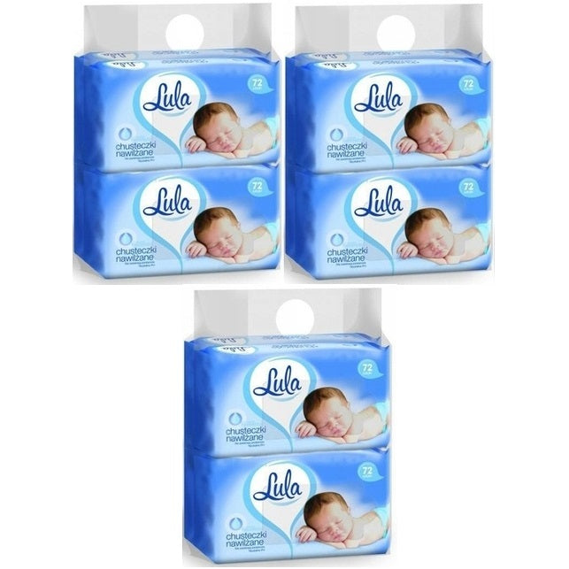 LULA Baby Moisturized Wipes with Panthenol 72 Pieces x 12 Pack