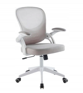 LUMA swivel chair grey with adjustable armrests and white base Brand Aropos1