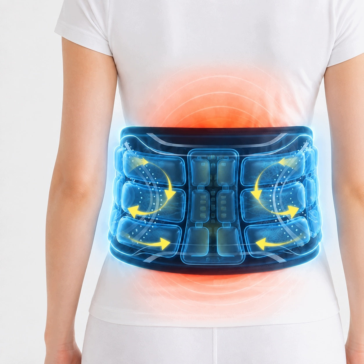 LUMBAR MASSAGE BELT FOR BACK SPINE AIR MASSAGE VIBRATION HEATING Manufacturer code 84650
