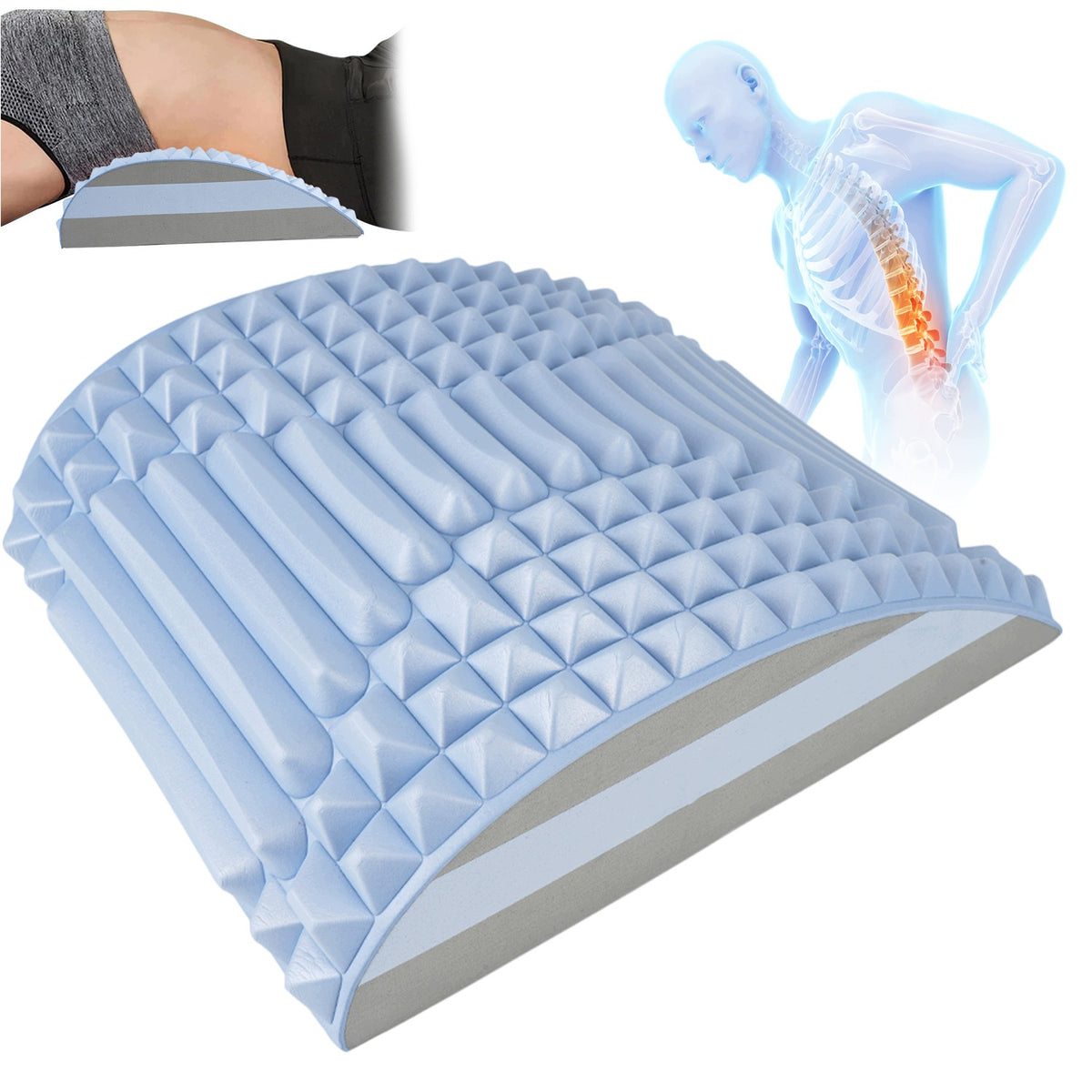 LUMBAR SPINE STRETCHER RELAXATION OF BACK MUSCLES RELIEF OF LOW BACK PAIN