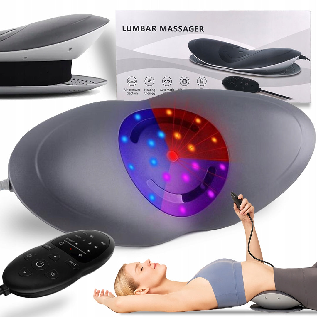 LUMBAR TRACTION SPINE MASSAGER LUMBAGO RWA DISCOPATHY VIBRATION HEATING