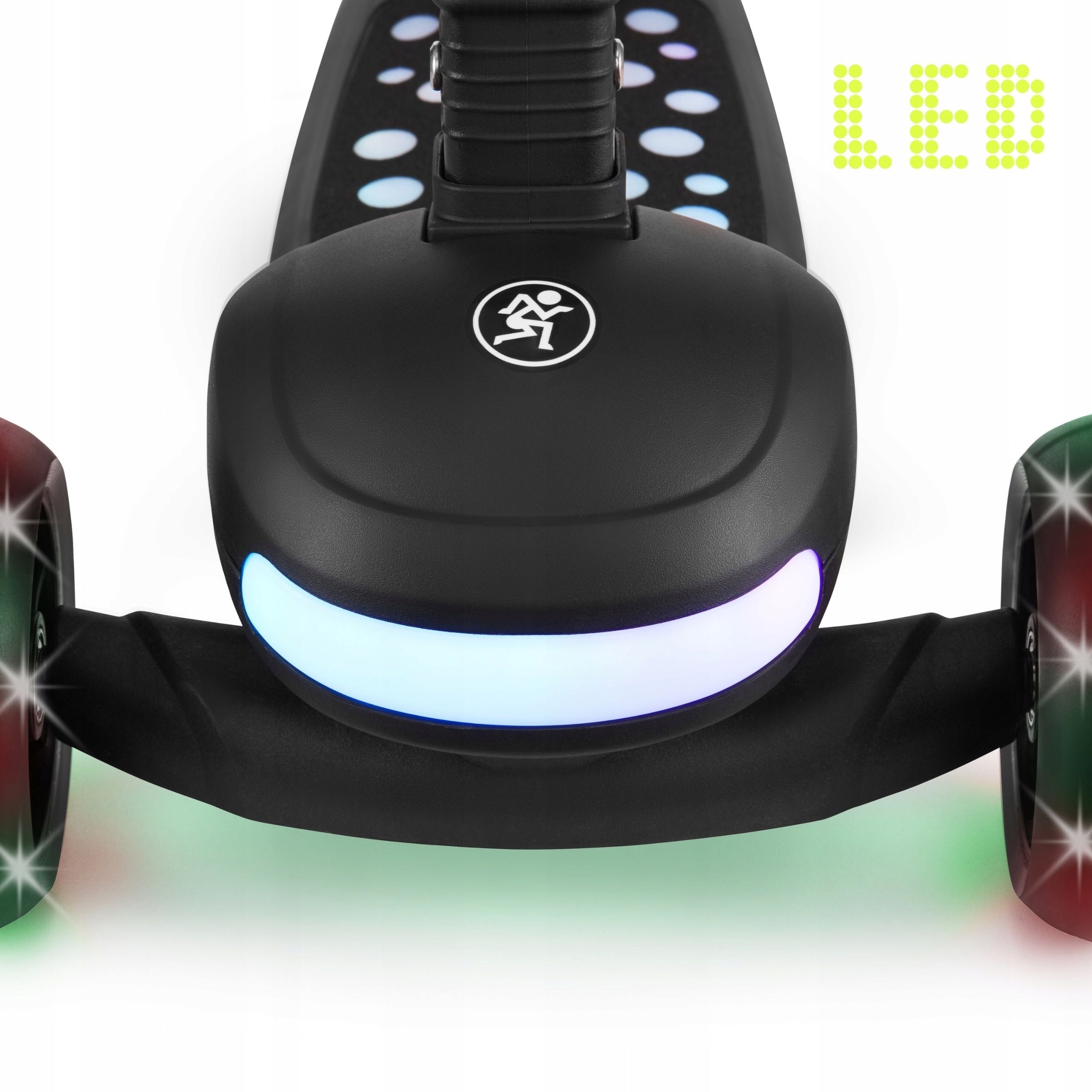 LUMI 3in1 Balance Scooter - Illuminated Platform and LED Wheels, Black Color black