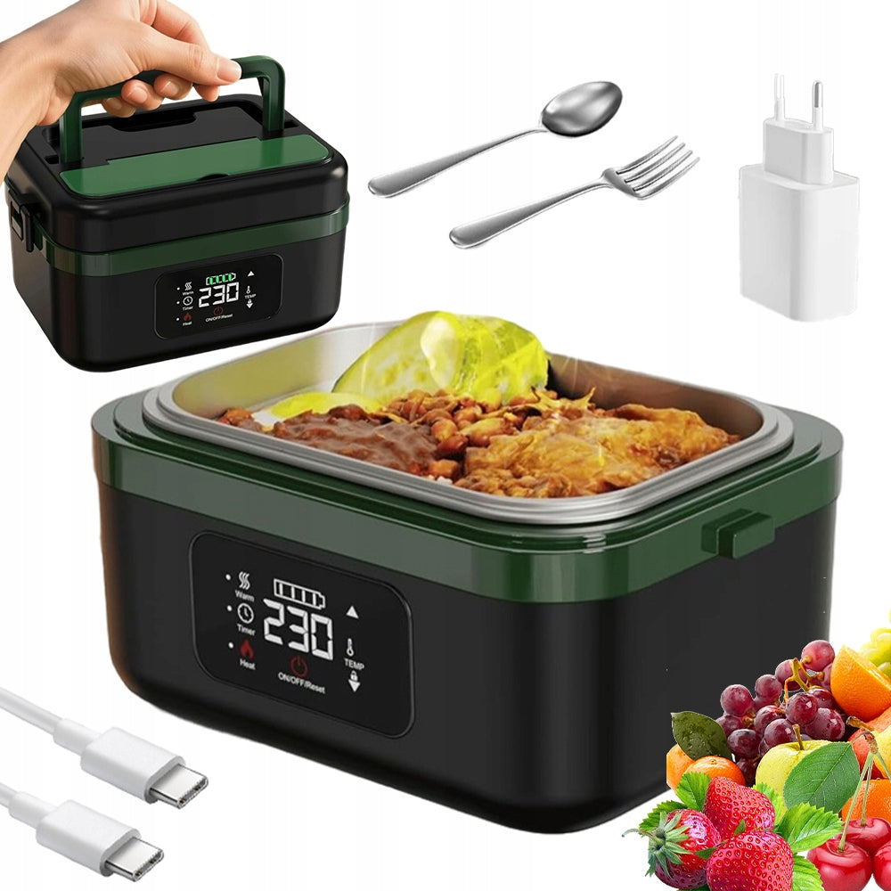 LUNCH BOX ELECTRIC WITH HEATING FUNCTION CONTAINER 1000ML FOR OFFICE TRAVEL