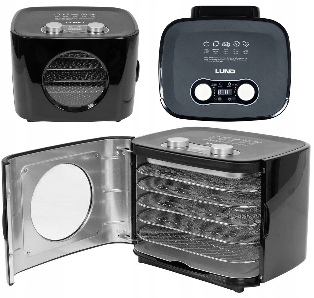 LUND FOOD DRYER 300W 5 FRUIT MUSHROOM TRAYS WITH TIMER 68280 EAN (GTIN) 5906083093975