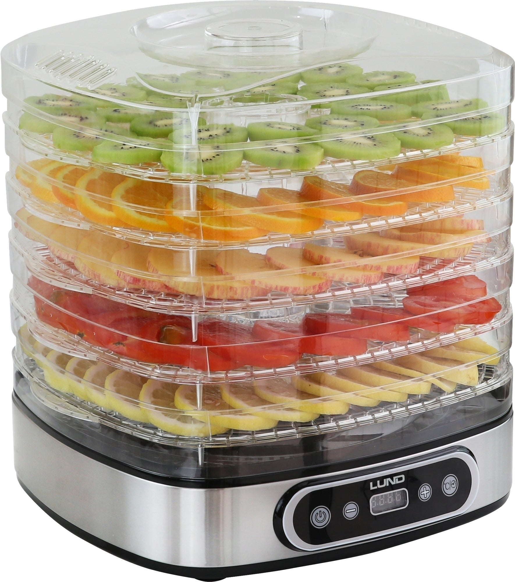 LUND FOOD DRYER FOR VEGETABLE FRUIT MUSHROOMS 500W TIMER 5 TRAYS Manufacturer code LUND_68271