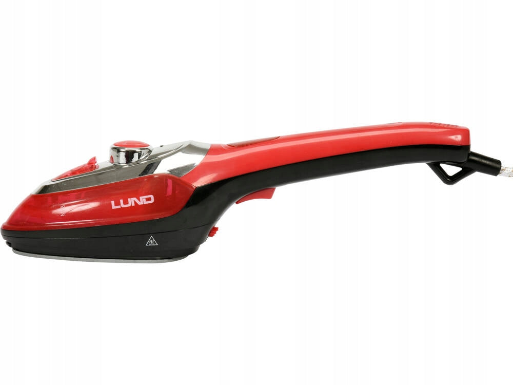 LUND STEAM IRON HAND STEAMER FOR CLOTHES STEAMER 1100W 3in1 2 BRUSHES Dominant color red