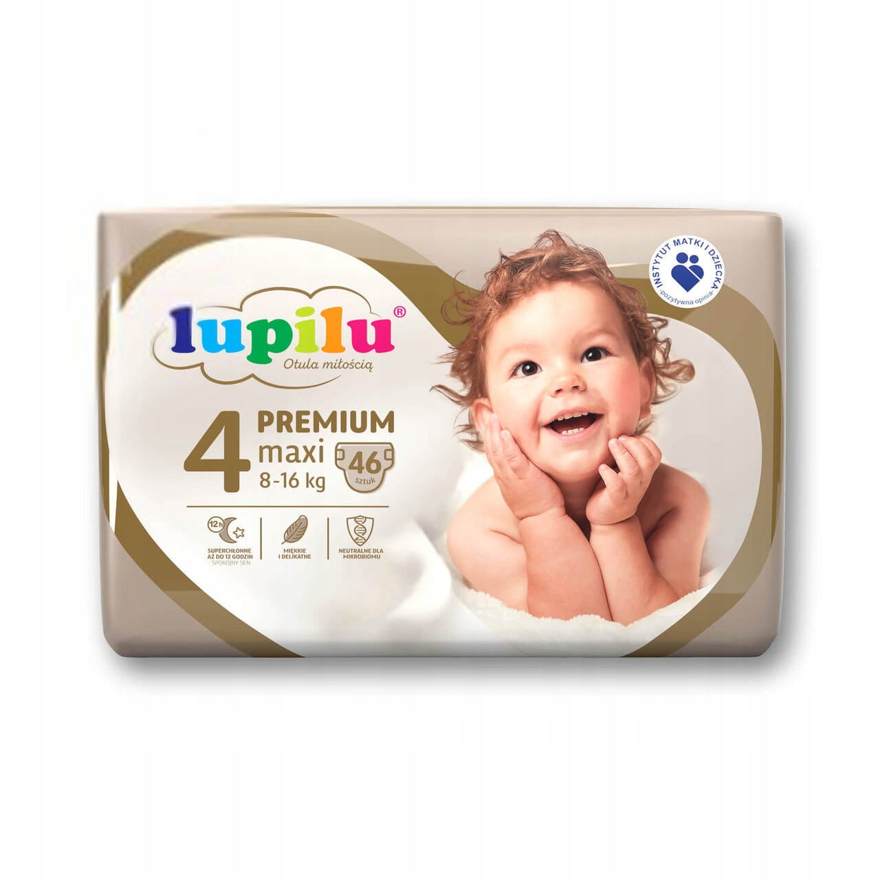 LUPILU Diapers PREMIUM 4 Maxi 8-16 kg 4 x 46 pcs. Gold Brand Lupilu