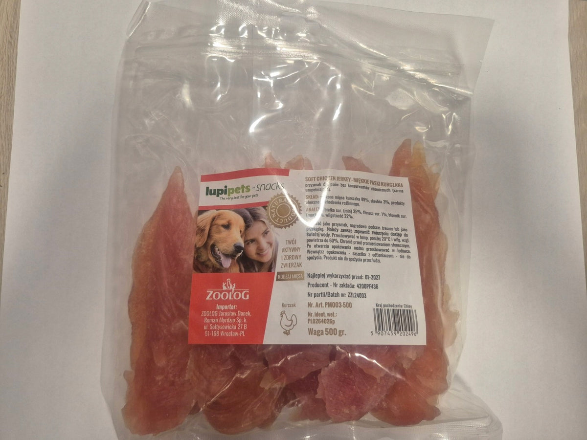 LUPIPETS SOFT CHICKEN FILLETS DOG TREAT 500g
