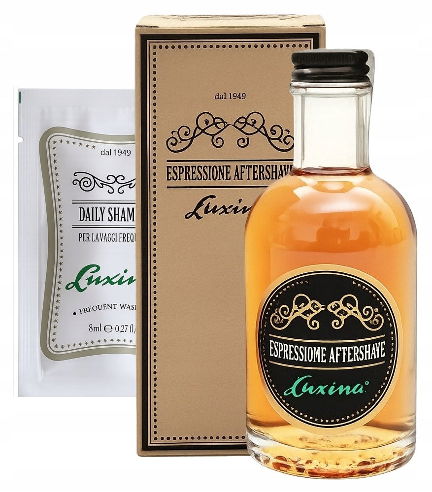 LUXINA Espressione AFTER cologne after shaving beard men 200ml+ sachet Packaging status original
