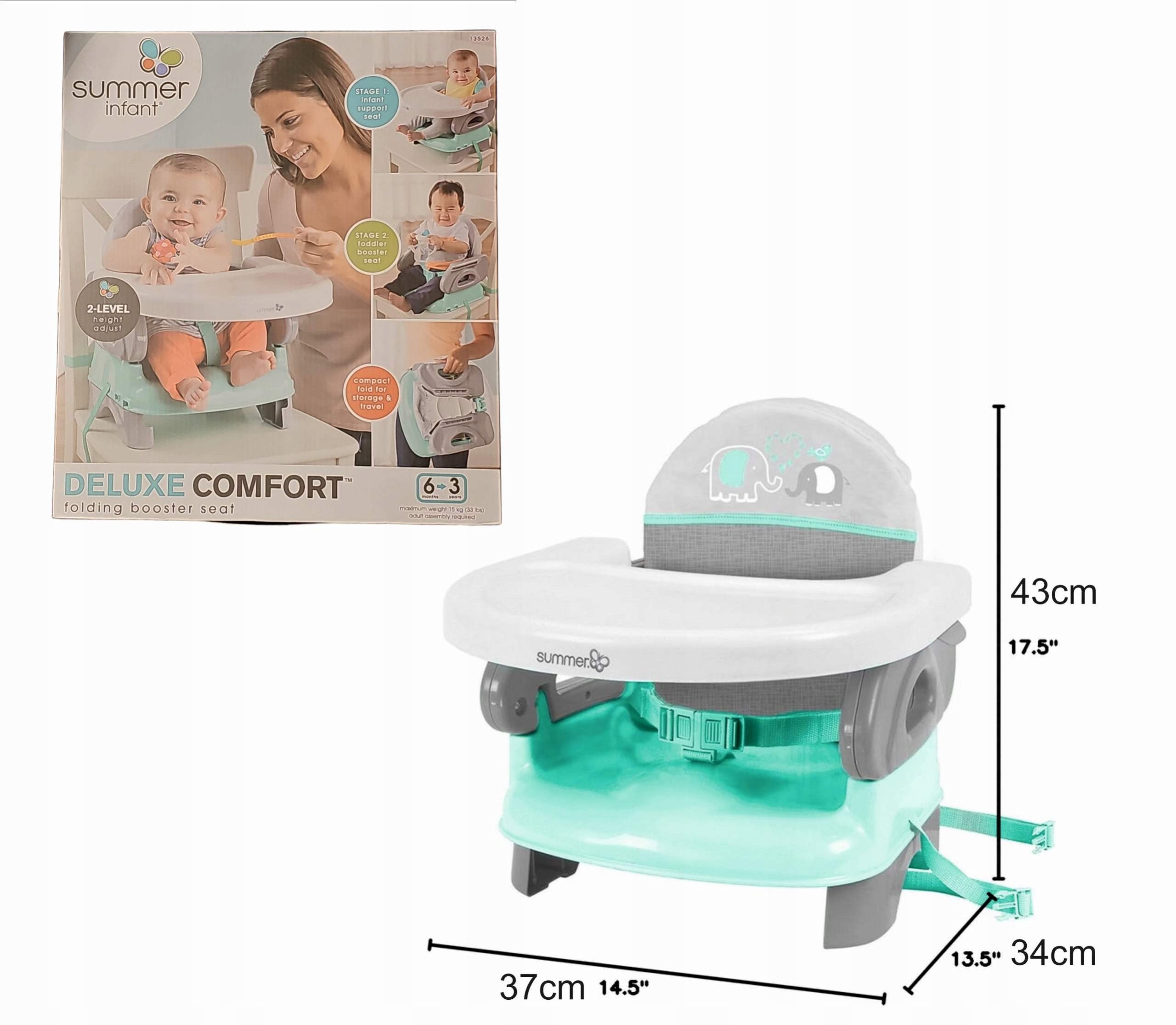 LUXURIOUS and Comfortable HIGH CHAIR for FEEDING from 6-36M to 15kg FOLDING Travel