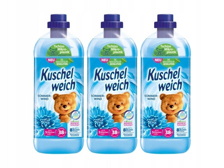 LUXURY Fabric Rinsing Liquid SOMMERWIND BLUE 3x1000 Ml DURABLE Packaging status original