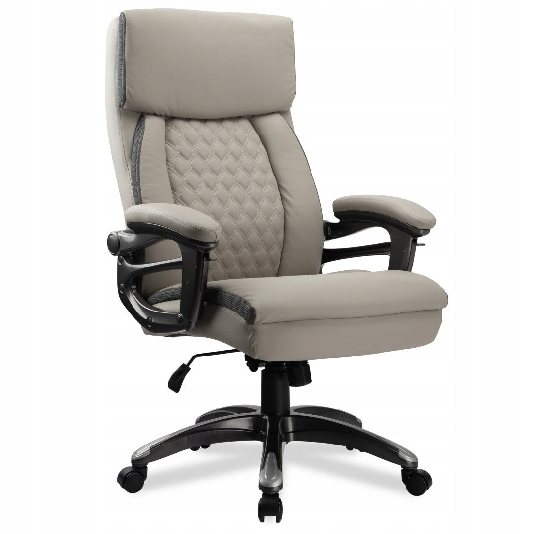 LUXURY OFFICE CHAIR SWIVEL CHAIR ADJUSTABLE COMFORTABLE SOFT GREY