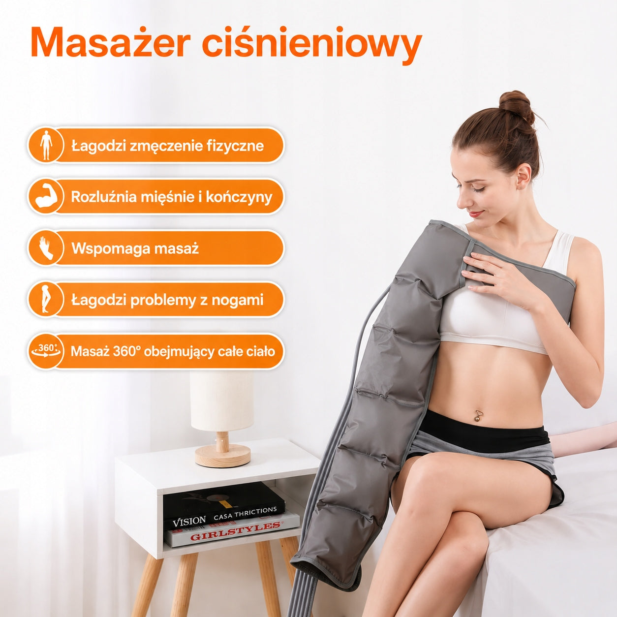 LYMPHATIC DRAINAGE MASSAGER FULL BODY 30-CHAMBER PRESOTHERAPY MASSAGER Manufacturer code ACR-6CH-240MMHG