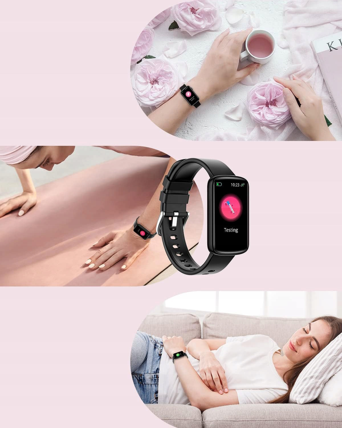 LYNN2 Smartwatch 1,47" Heart Rate Tracker Saturation Sleep Android iOS IP68 BLACK Color black
