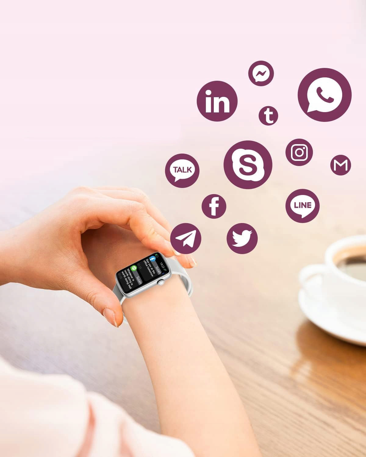 LYNN2 Smartwatch 1,47" Heart Rate Tracker Saturation Sleep Android iOS IP68 GREY Brand no brand