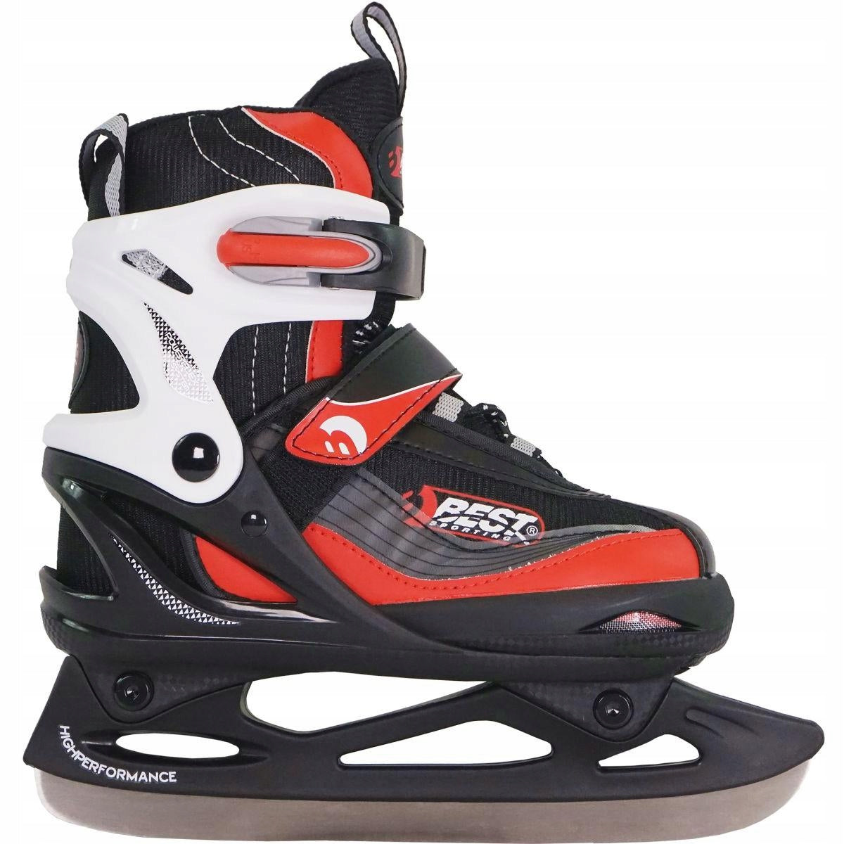 Größenverstellbare Schlittschuhe Best Sporting 30-33, schwarz-rot 