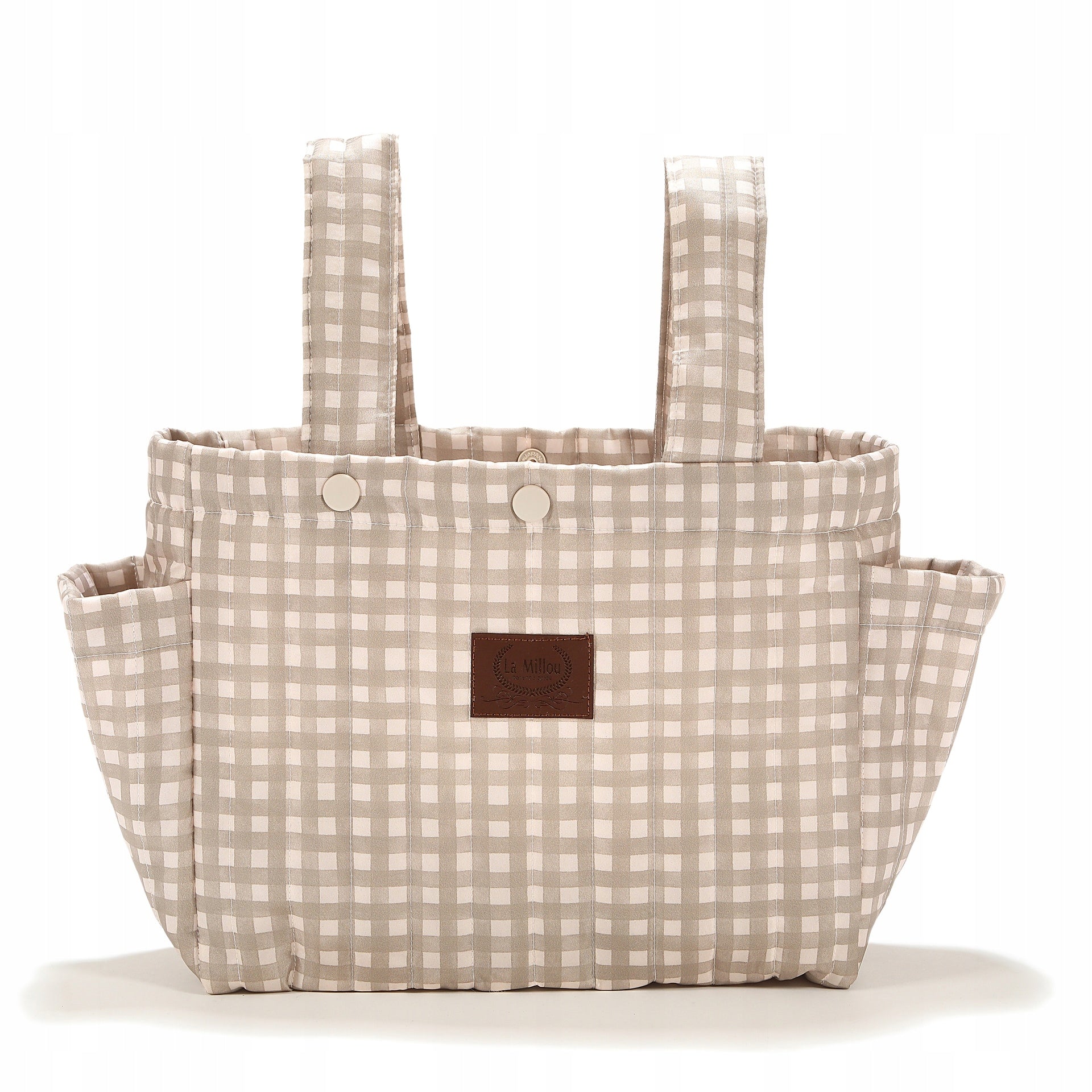La Millou - Ortalion BEIGE VICHY Stroller Organizer