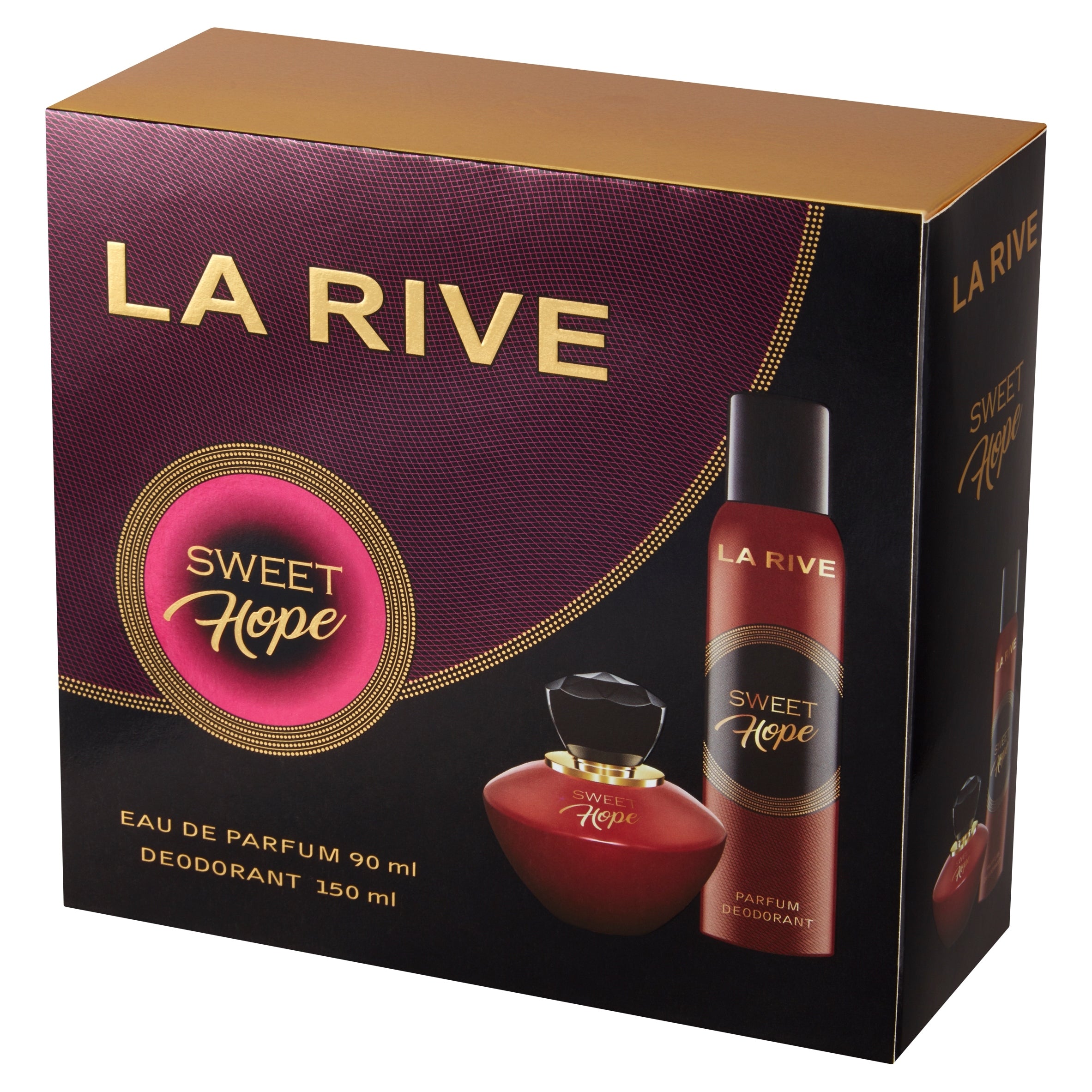 La Rive Sweet Hope gift set for women 90 ml water EDP 150 ml deo Packaging status original