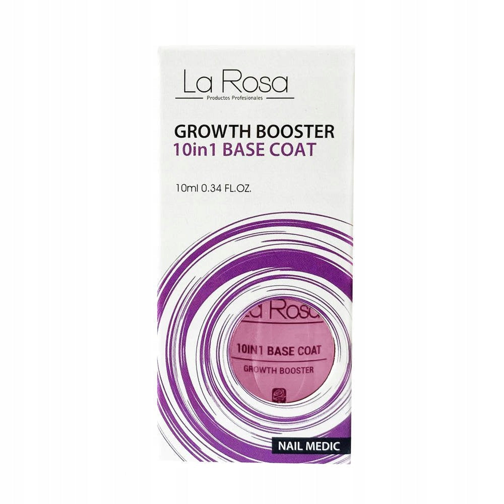 Nagellack La Rosa Nail 10in1 Base Coat Wachstumsbooster, 10 ml 