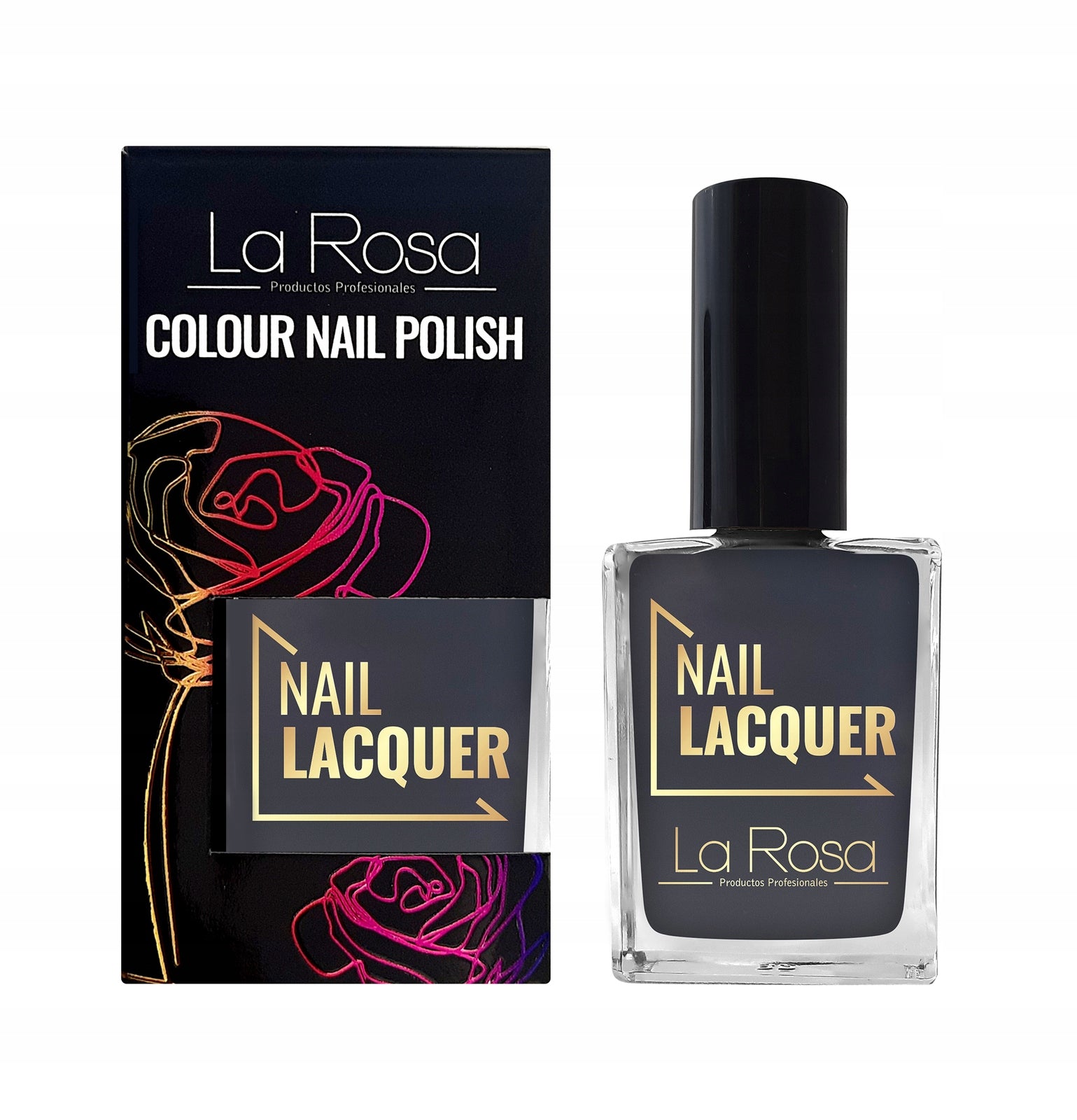 Nagellack La Rosa Dunkelgrau, 15 ml 