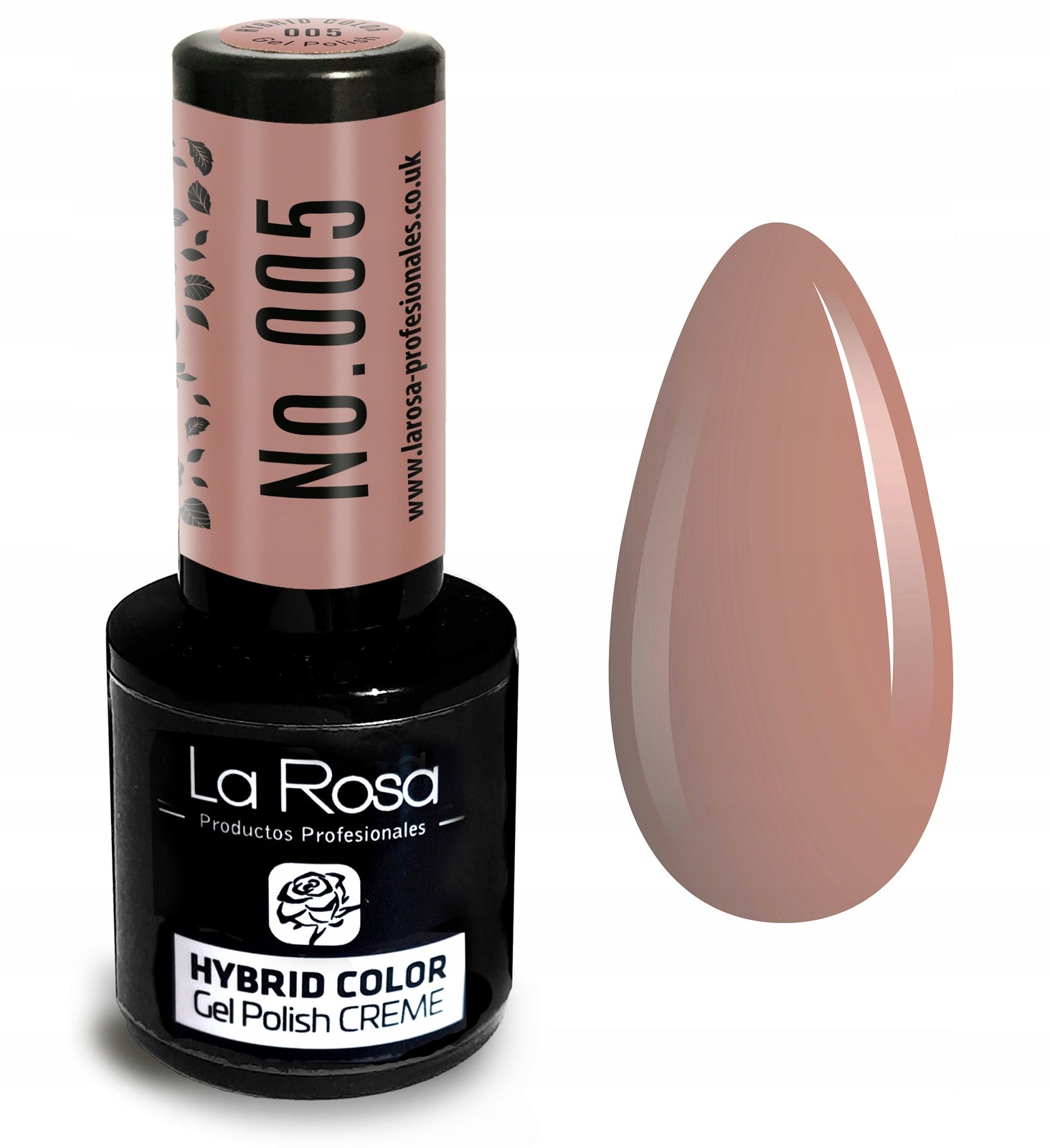 Hybrid-Nagellack La Rosa 005 Brown Rose, 9 ml 