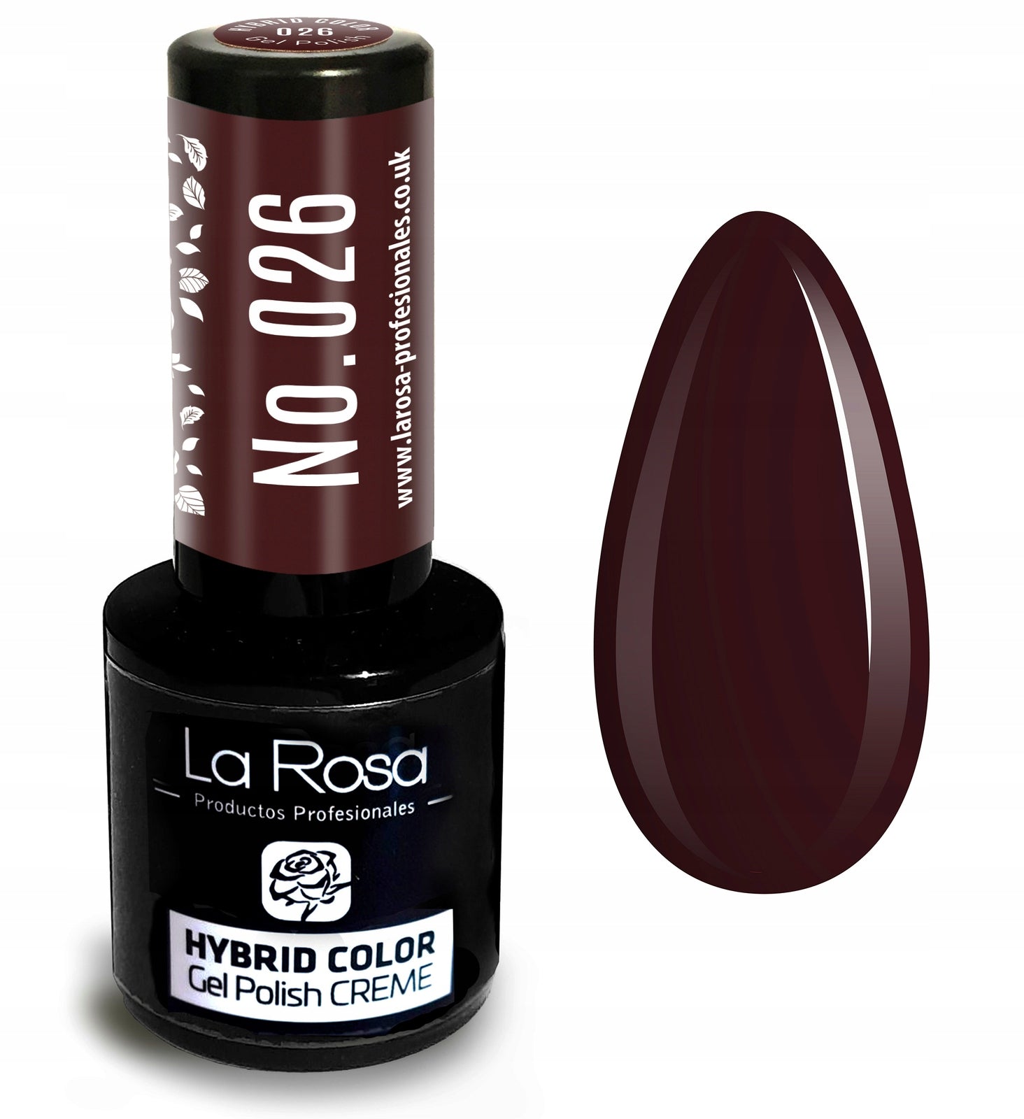 Hybrid-Nagellack La Rosa 026 Dark Purple, 9 ml 