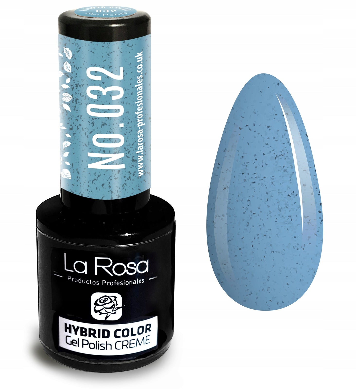 Hybrid-Nagellack La Rosa 032 Sandy Baby Blue, 9 ml 