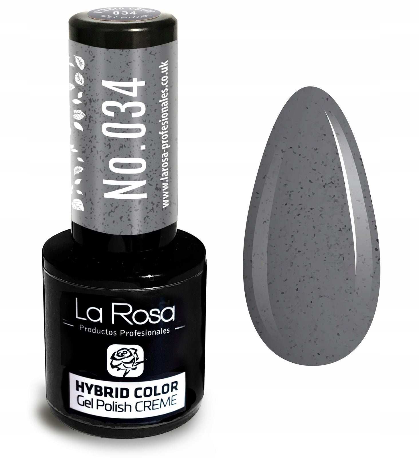Hybrid-Nagellack La Rosa 034 Sandy Grey, 9 ml 