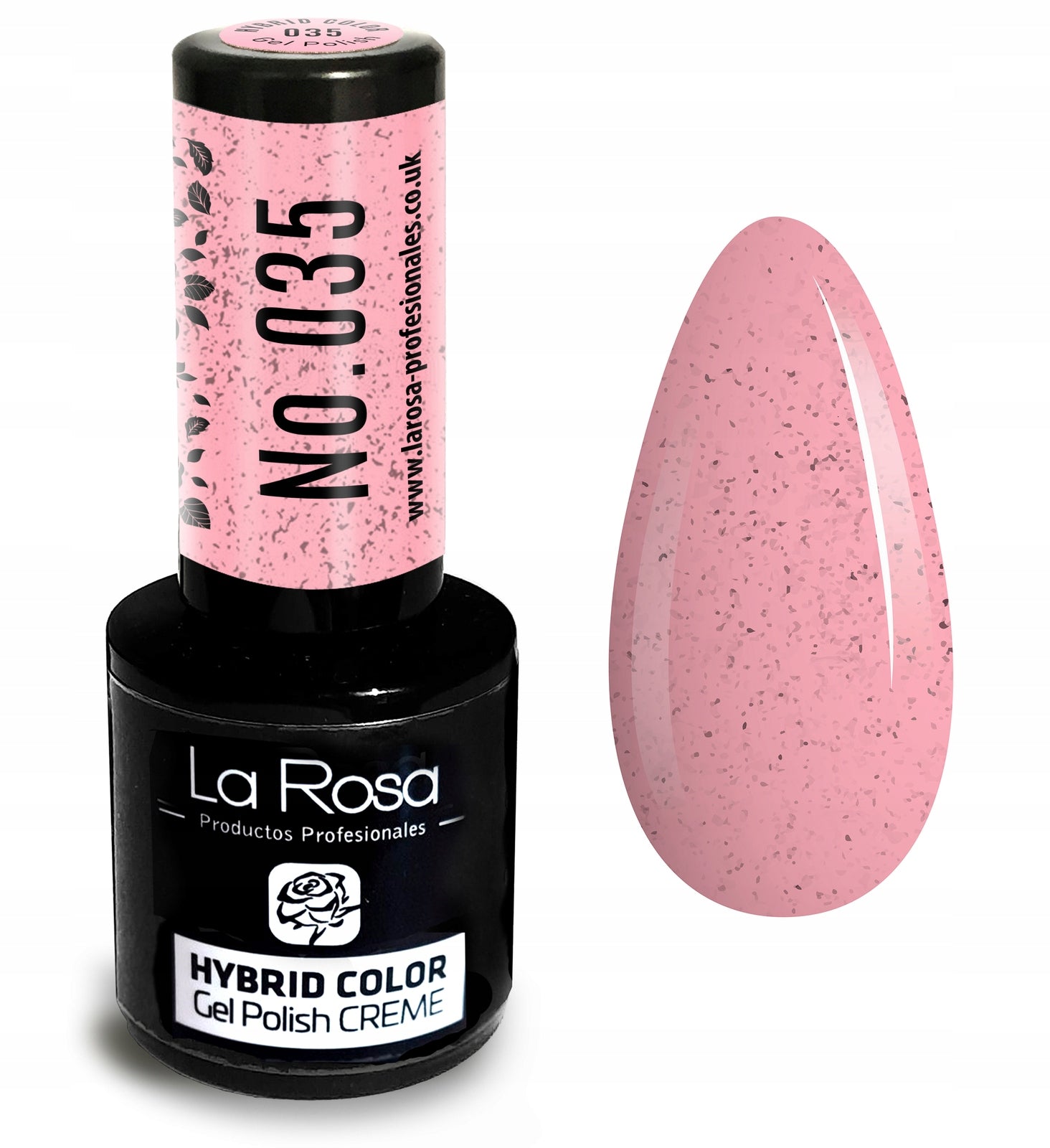 Hybrid-Nagellack La Rosa 035 Sandy Baby Pink, 9 ml 