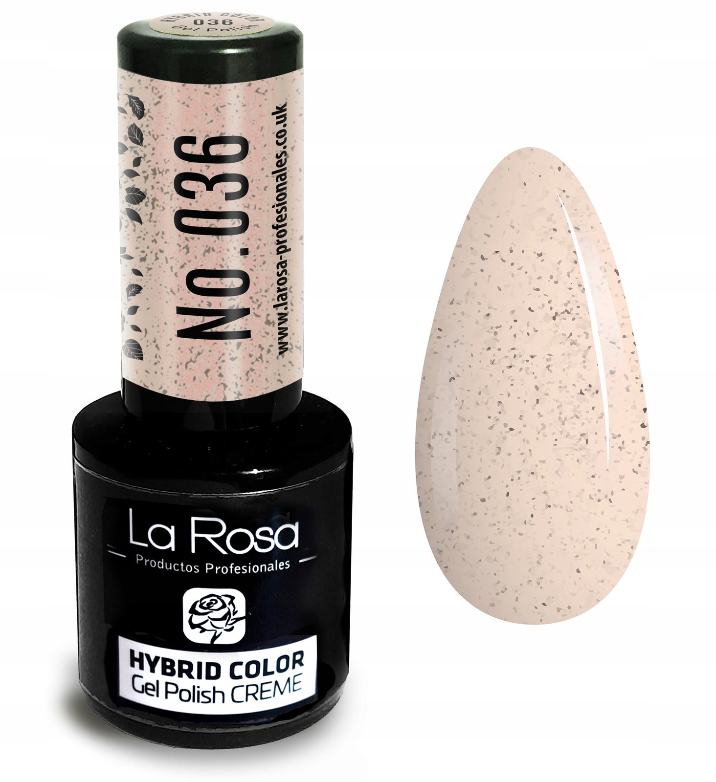 Hybrid-Nagellack La Rosa 036 Sandy Beige, 9 ml 