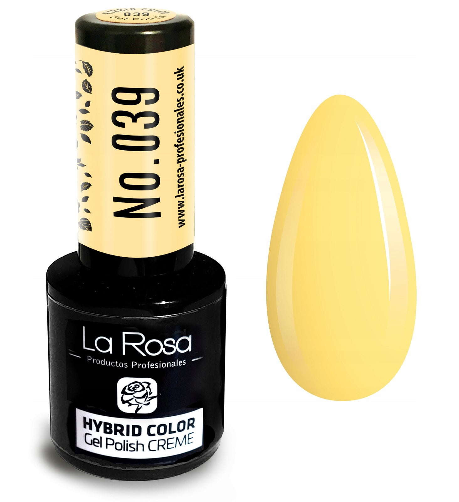 Hybrid-Nagellack La Rosa 039 Bananengelb, 9 ml 