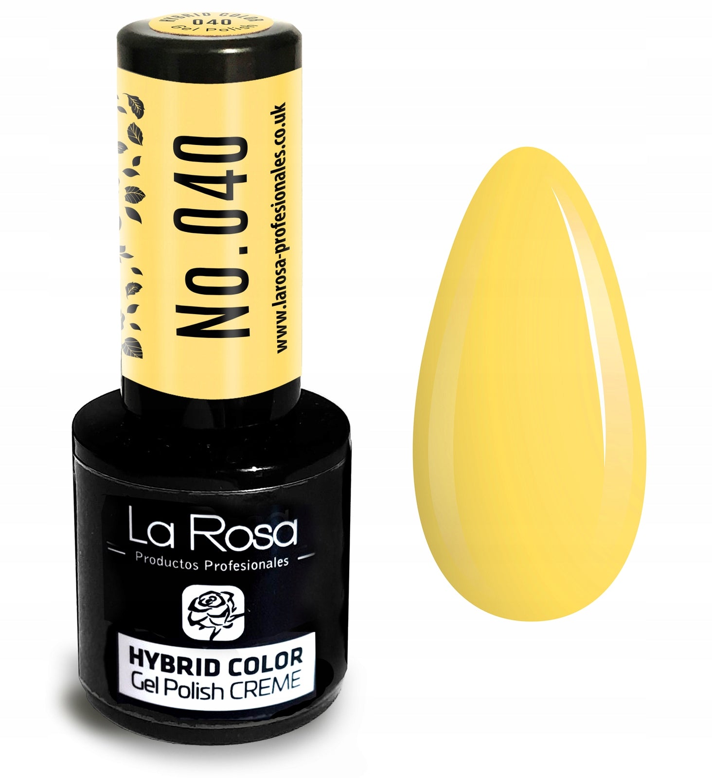 Hybrid-Nagellack La Rosa 040 Gelb, 9 ml 