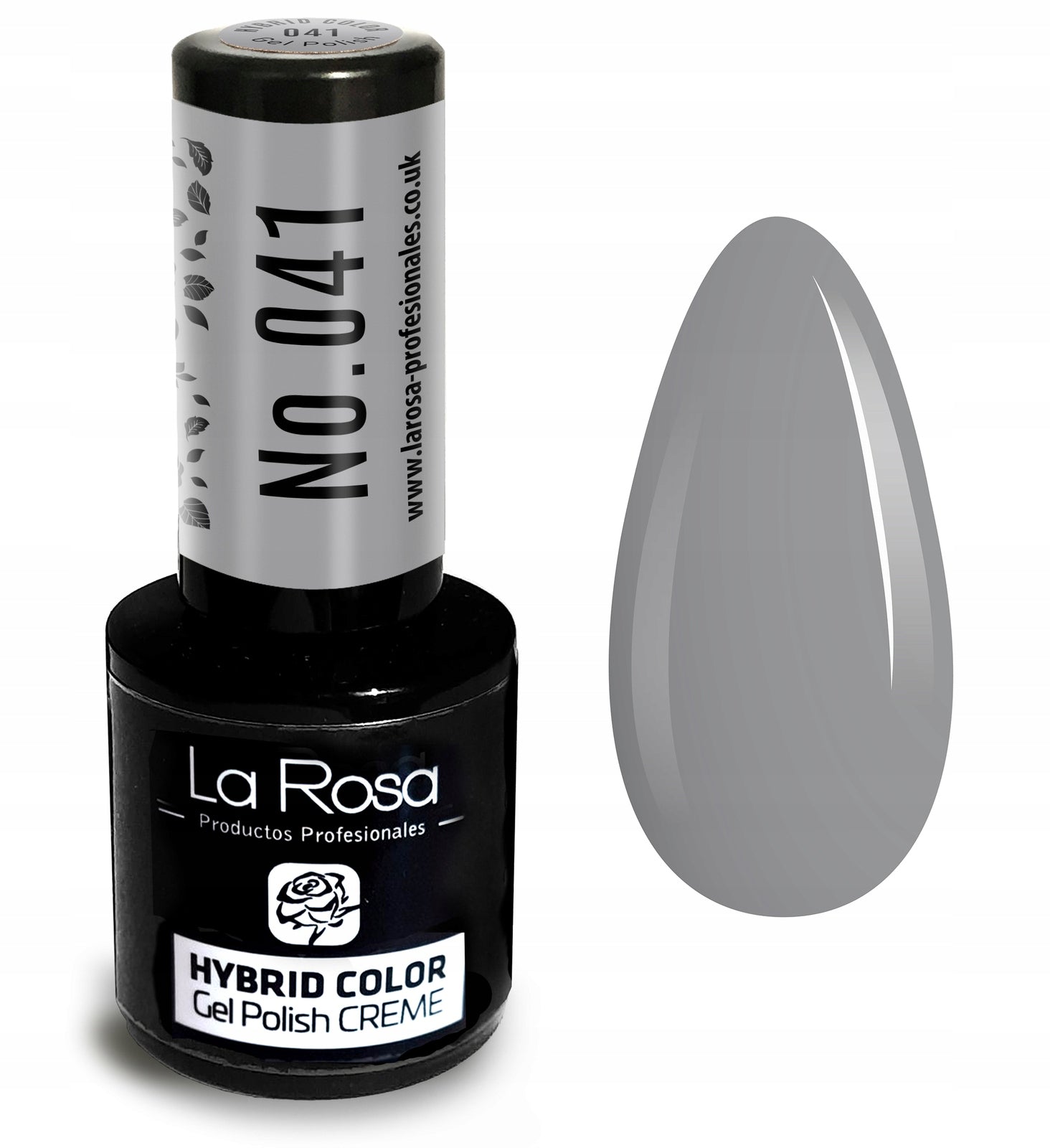 Hybrid-Nagellack La Rosa 041 Grau, 9 ml 