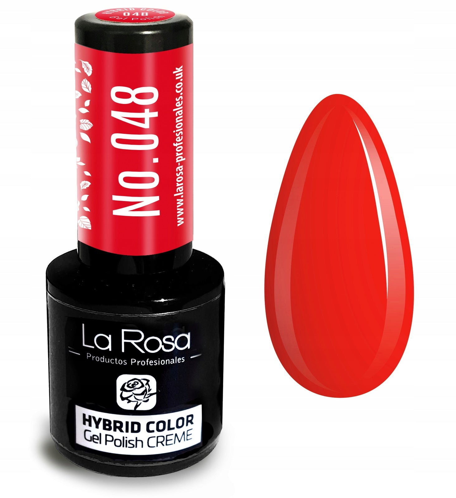 Hybrid-Nagellack La Rosa 048 Ruby, 9 ml 