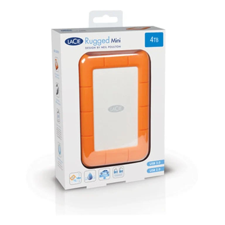 LaCie Rugged Mini External Hard Drive 2TB 5400 RPM Micro-USB B 3.2...